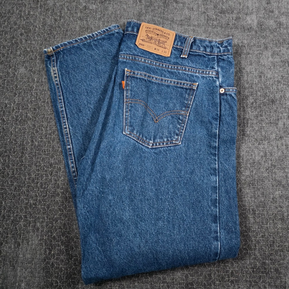 Vtg Orange Tab Levis 550 Relaxed Fit Tapered Leg Jeans Mens 38x30 Denim Canada